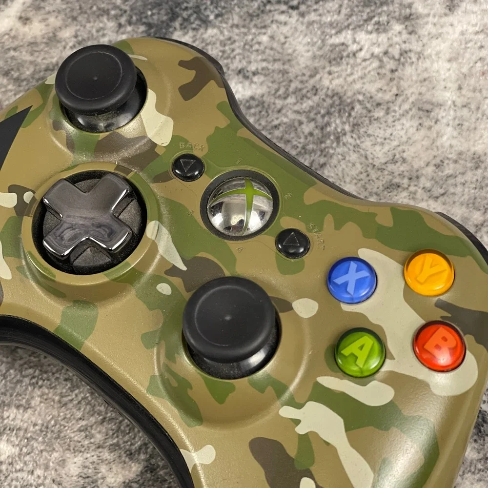Special Edition Xbox 360 Halo Spartan Camo Wireless Controller Tested Retro Gift